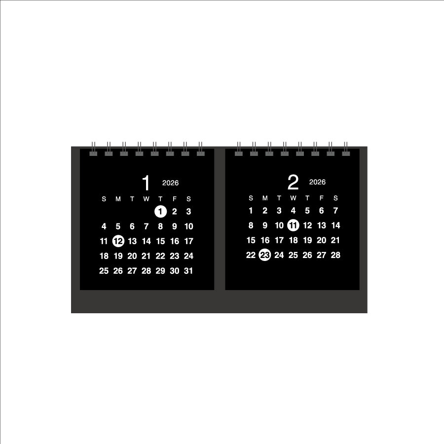 【9月13日発売予定】2026年 卓上カレンダー 1月始まり クラフト 2マンス