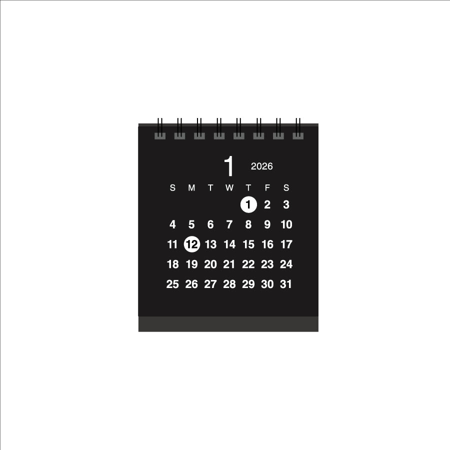 【9月13日発売予定】2026年 卓上カレンダー 1月始まり クラフト ミニスタンド