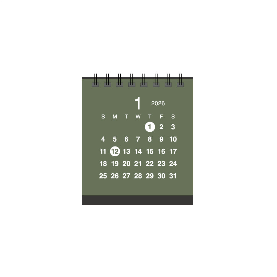 【9月13日発売予定】2026年 卓上カレンダー 1月始まり クラフト ミニスタンド