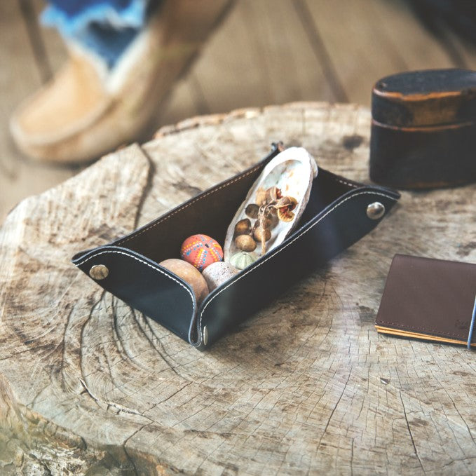 Recycle leather Tray L / リサイクルレザー トレー L