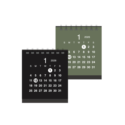 【9月13日発売予定】2026年 卓上カレンダー 1月始まり クラフト ミニスタンド