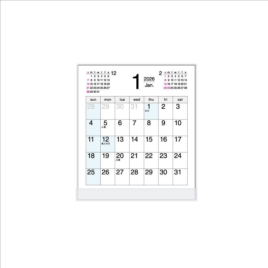 【9月13日発売予定】2026年 卓上カレンダー 1月始まり CD ブルーポイント CT-516