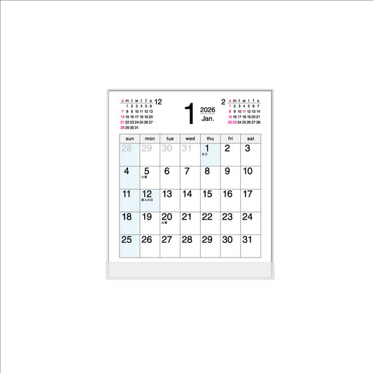 【9月13日発売予定】2026年 卓上カレンダー 1月始まり CD ブルーポイント CT-516