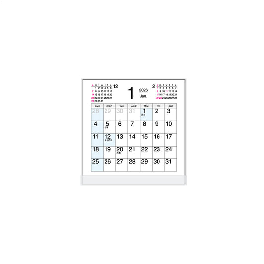 【9月13日発売予定】2026年 卓上カレンダー 1月始まり FD ブルーポイント CT-517