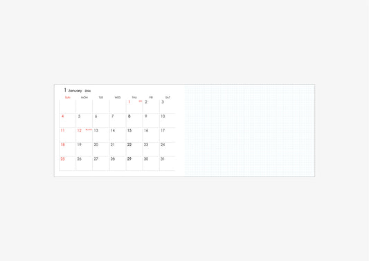 NB note - M (NBノート - M ) リフィル 2026月間スケジュール