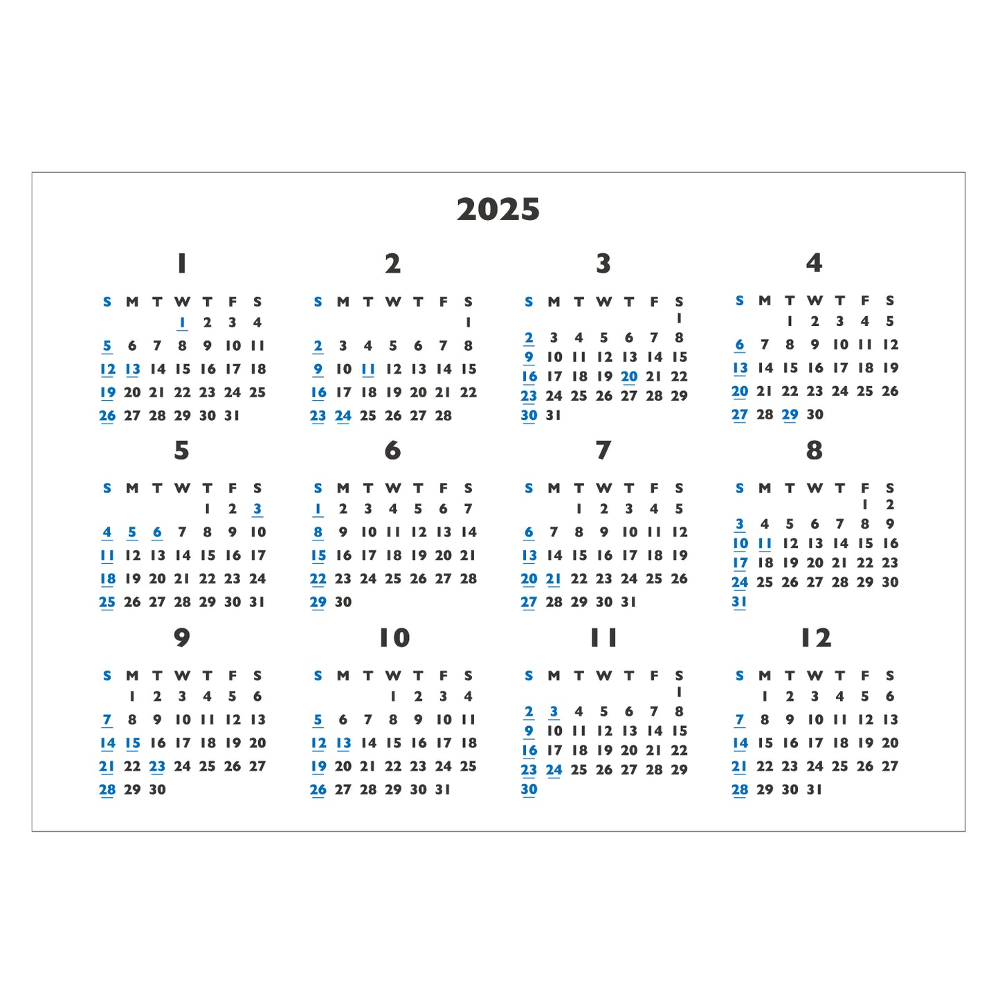 【NEW】2025年 壁掛カレンダー 1月始まり A1 イヤープランナー CK-40